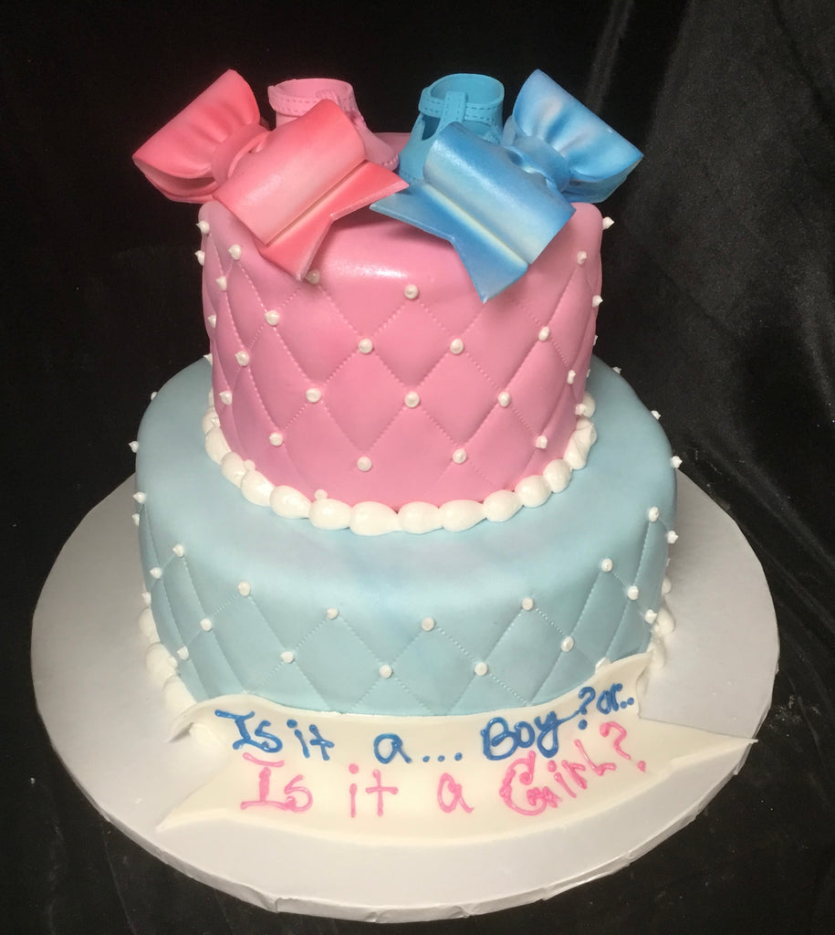 Gender Reveal Quilted Tiered