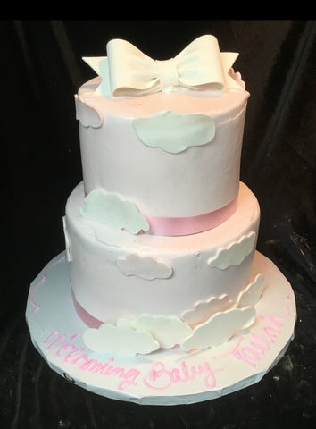 Pink skies Tiered Cake