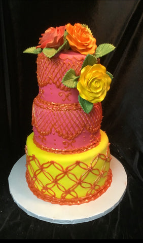 Tropical Tiered Cake