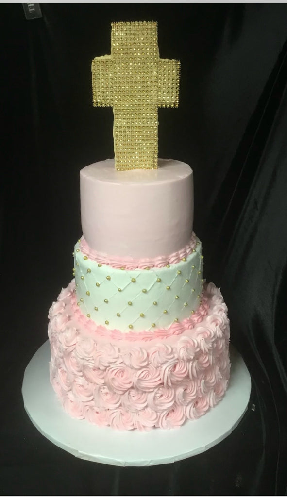 Tiered Pink Cross