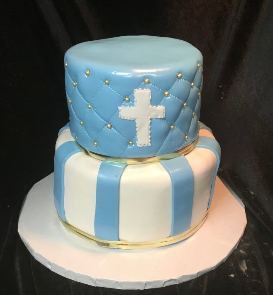 Blue Tiered Cross