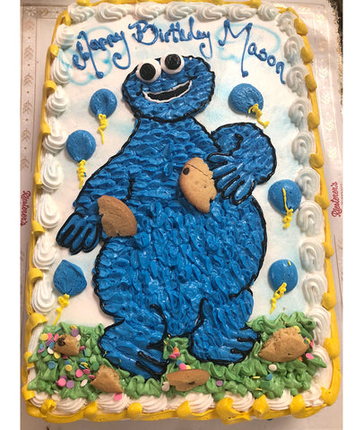 cookie monster sheet cake